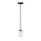 Z-Lite Willow 1 Light Mini Pendant, Matte Black, Inner White & Outer Clear 426MP-MB - alternate 2